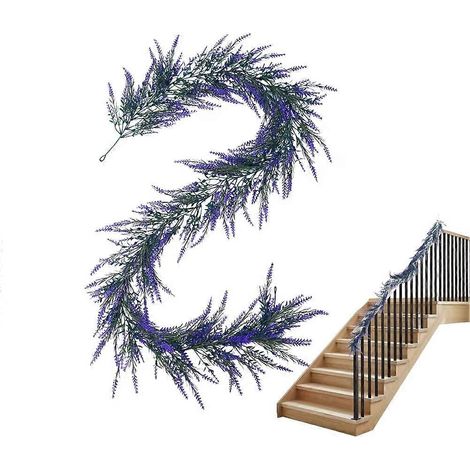 Guirlande de lavande artificielle flexible à suspendre, fausse plante, guirlande de fleurs artificielles violettes pour porte d'entrée A (1/5)