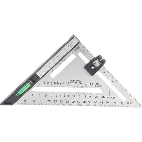 7-Zoll-Winkelmesser mit abnehmbarer Basis, korrosionsbeständiges Metall mit Markierungswerkzeugen (1/5)