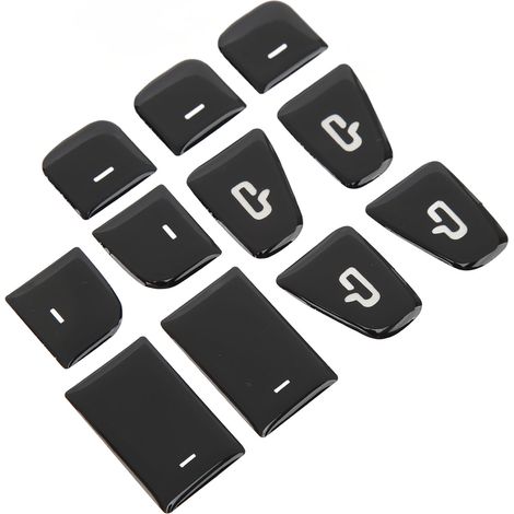 11 Autocollants Commutateur Lève-Vitre Porte Accoudoir Couverture Garniture Bouton Remplacement Tesla Model Y & Model 3 2017-2021 (1/5)