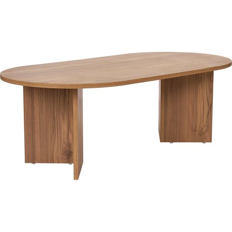 Table basse ovale effet Chêne foncé 119 cm - Orane (1/5)