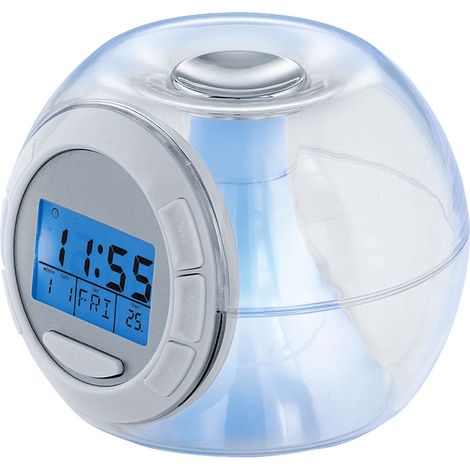 Elegante sveglia a LED da comodino RGB orologio colore cangiante toni naturali Eglo 75209
