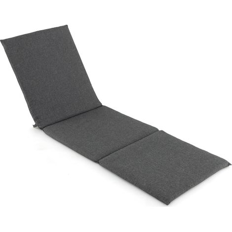 COSTWAY Cuscino per Lettino Prendisole, Tappetino per Sdraio con Cinghie di Fissaggio, Cuscino Pieghevole per Sedia da Sdraio, 182 x 59 cm (Grigio) (1/5)