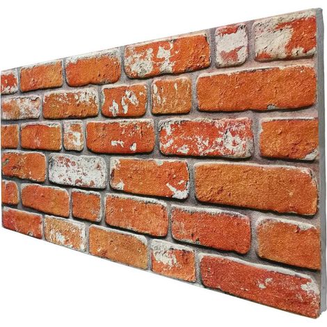Boîte retail de 10 panneaux (5 MQ) - MATTONCINO CLASSIC panneau imitation brique en EPS résiné Dimension 100x50 cm épaisseur 2 cm