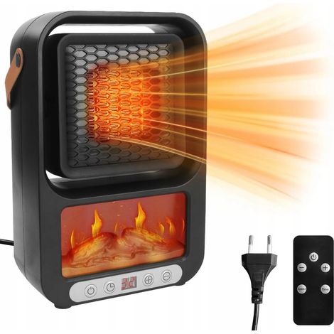 Tragbare elektrische Heizung mit LED-Kamin und Fernbedienung (1/5)