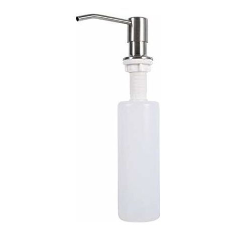 Kitchen Sink Soap Dispenser, Liquid Wash Pump, Integrated Large Capacity Design, Top Refill, Brushed Nickel (1/5)