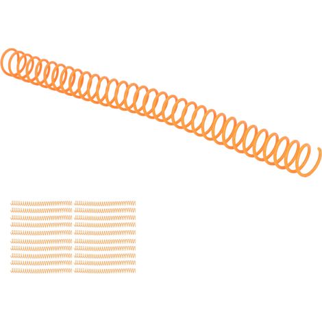 20 Stück Kunststoff-Spiralbindungen, 19 mm (3/4 Zoll) Innendurchmesser, 30 Löcher, für A4- und A5-Notizbücher, orange (1/5)