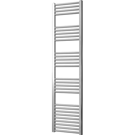 Greened House 400mm wide x 1600mm Chrome Flat Central Heating Towel Rail high Designer Straight Towel radiator
