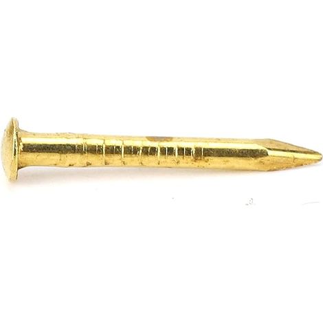 Clou en Laiton, Clous à Tête Ronde épingles Murales en Laiton 10mm/15mm/18mm/22mm Bois, Accrocher un Miroir Cadre Photo(15mm long) (1/2)