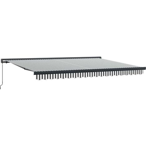 Maison Exclusive - Markise Einziehbar Anthrazit und Weiß 4,5x3 m