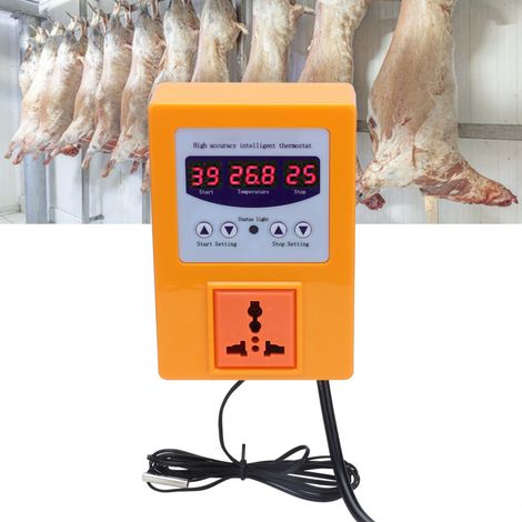 TMC-1000 LED-vorverdrahteter, intelligenter digitaler Temperaturregler mit Luftsensor, europäischer Standard, Orange (1/5)