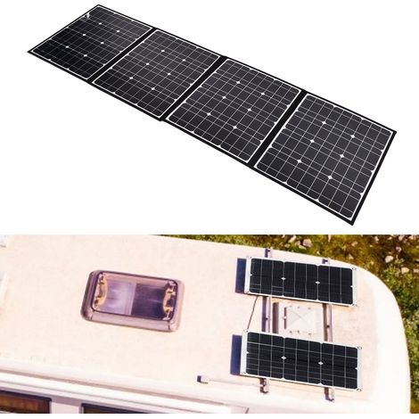 Panneau solaire monocristallin 150 W, stockage d'énergie haute puissance 18 V, pliable pour voiture, maison, véhicule et bateau, production d'énergie photovoltaïque, chargeur solaire pliable, support (1/5)