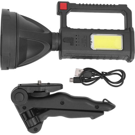 Ortviai Projecteur Extérieur P70 Lampe d'Urgence Multifonction Rechargeable USB Étanche avec Batterie Intégrée (1/5)