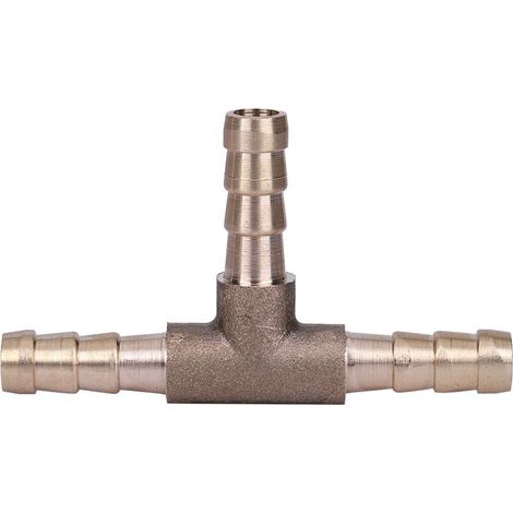 Connecteur de menuisier de tuyau de carburant à 3 voies, pièce en T en laiton, 6mm pour tuyau de gaz, d'huile et d'air comprimé (1/5)
