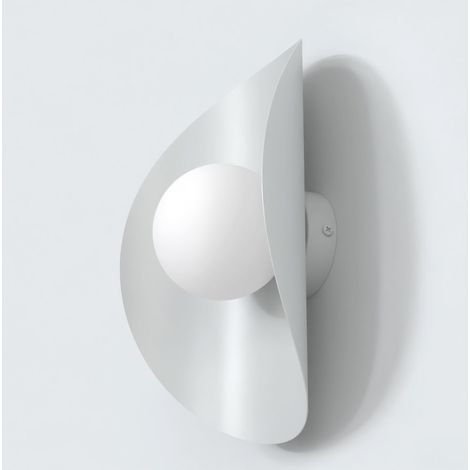 Lampada a parete Fiero in acciaio grigio