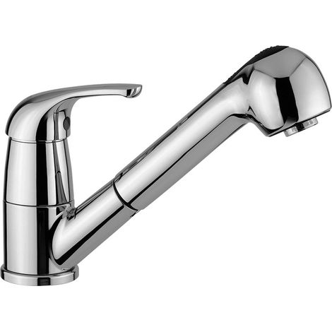 Miscelatore monocomando per lavello con doccetta estraibile Paffoni serie Apollo 3 APM3183CR Cromato - Ottone (1/3)