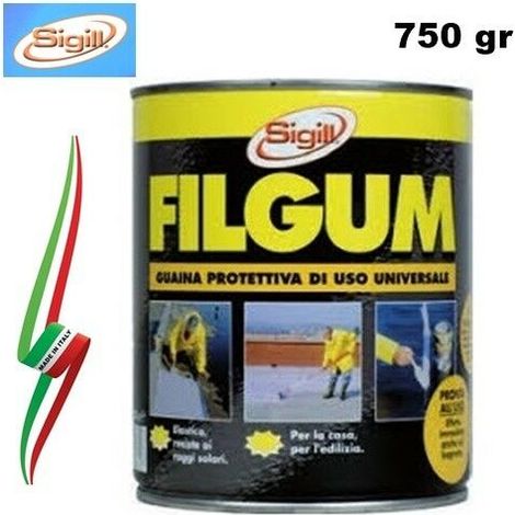 GUAINA A SPATOLA/PENNELLO FILGUM 750 GR IMPERMEABILIZZANTE TERRAZZI - SIGILL (1/4)