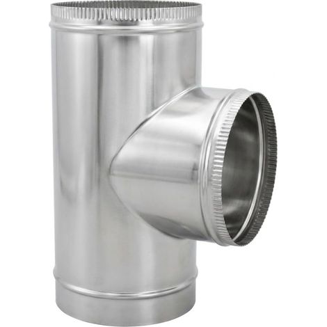 MAKA Raccordo a T 90° Codino Femmina Canna Fumaria Acciaio Inox Ø 100 mm (1/5)