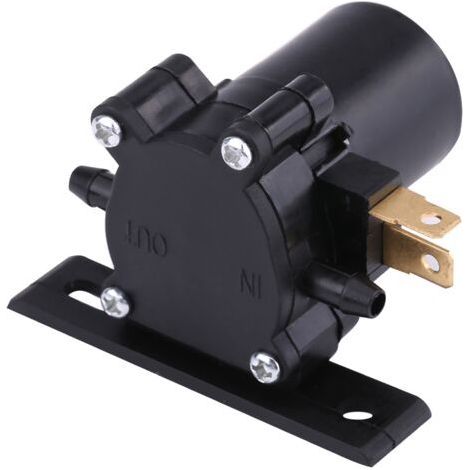Bomba universal para limpiaparabrisas, de plástico negro, conector de 2 pines, peso 82 g, para una limpieza rápida del parabrisas. (1/5)