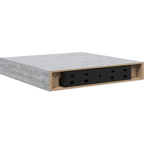 Maison Exclusive - Schweberegal Betongrau 23x23,5x3,8 cm MDF (1/5)