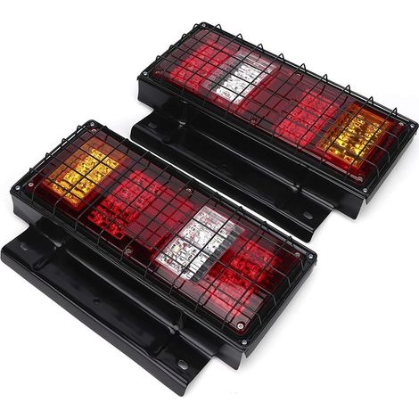 Paire de Feux Arrière LED 12V 32LEDs pour Benne, Camion, Remorque, Bateau, Caravanes, Van (1/5)