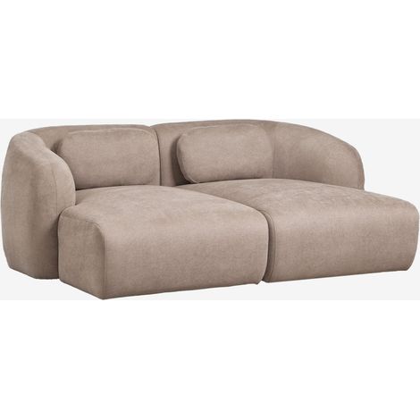 Divano modulare chaise longue a 2 pezzi in ciniglia Coquette SKLUM