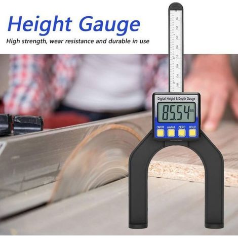 Jauge De Profondeur Numérique - Écran LCD Grand Format - Autoporteuse Magnétique - Pour Scie À Table - 0 À 80 Mm (1/4)