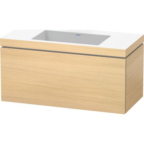 Lavamanos Duravit L-Cube con base mural, 100x48 cm, 1 cajón, sin (1/4)
