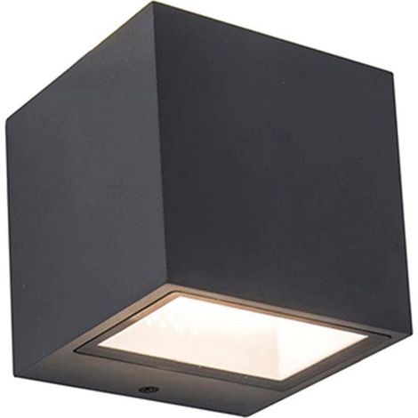 Netzbetriebene Wandleuchte GEMINI CUBE GREY h8,5cm (1/3)