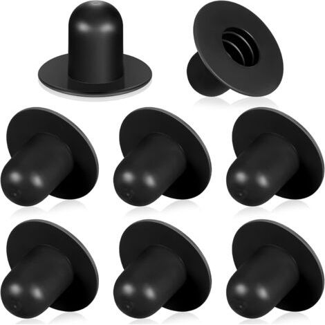 8 Pièces Pompe de Filtration de Piscine au Sol Bouchon de Trou de Crépine Accessoires de Piscine d'Été de Couleur Unie Bouchon de Pompe de Piscine en PVC Bouchon de Vidange Piscine (Noir)
