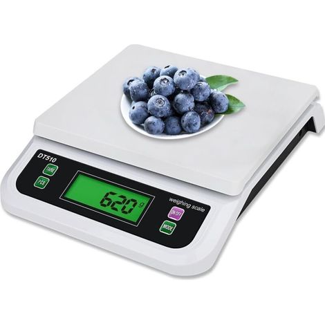 Balance de Cuisine 30kg/1g con Funzione PCS contapezzi E Tare bilancia cucina digitale, Per Panifici e Mense pasticceria bilancia professionale per alimenti, con Grandi Display LCD E 6 Unità (1/4)