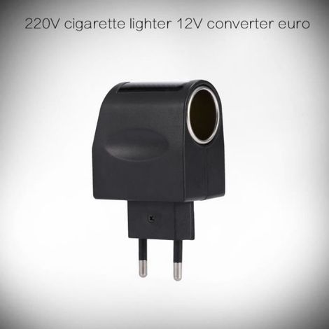 Akozon Allume-cigarette Convertisseur AC à 12V DC Prise Murale Chargeur Voiture Allume-cigare Adaptateur Fiche EU (1/3)