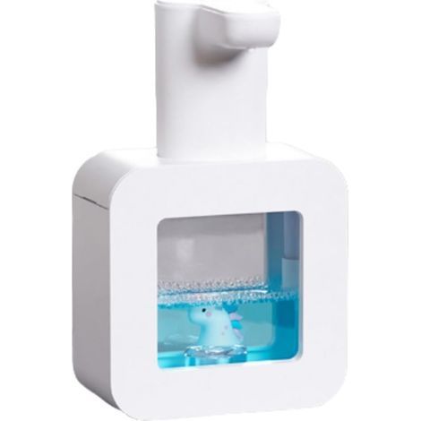 Dispenser automatico di sapone, grazioso dispenser di sapone in schiuma senza contatto, impermeabile, per bambini (bianco) (1/5)