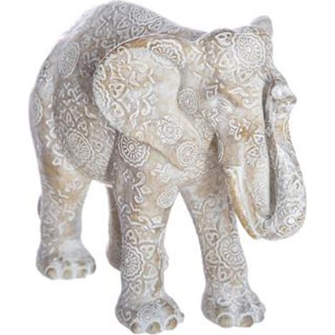 Statuette en Résine "Éléphant" 15cm Beige (1/3)