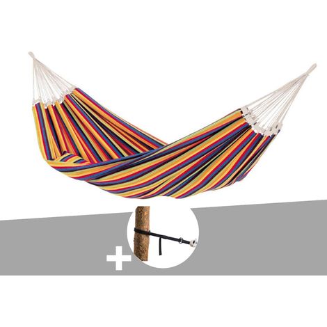 Hamac 3 places Paradiso tropical + Kit attaches T-Strap - Amazonas