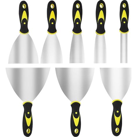 8-teiliges Spachtelset - Edelstahlspatel - DIY-Spachtel - Spachtel mit Kunststoffgriffen (25/40/50/60/75/100/125/150 mm) (1/5)