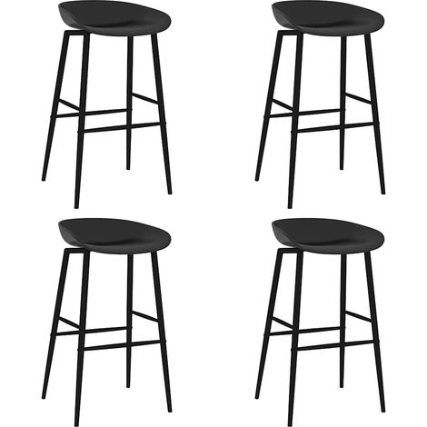 vidaXL Bar Chairs 4 pcs Black (1/5)