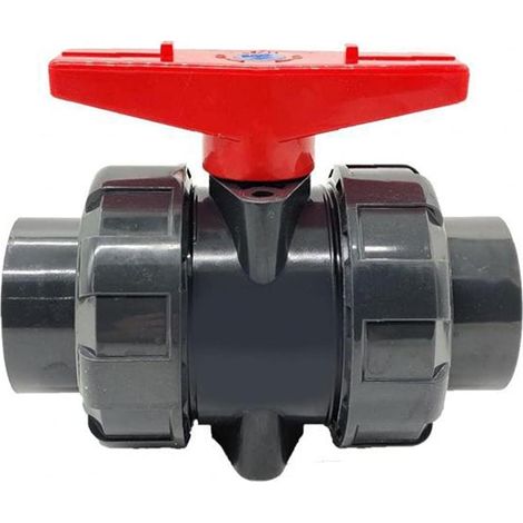 Swimming Pool Valve Double T-Handle Shut-Off Valve with Double Joint 1.5inch Cleaning and Maintenance Equipment Tools (1/5)