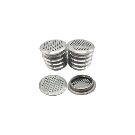 12 griglie di ventilazione rotonde, rete di ventilazione, griglie di ventilazione in acciaio inox, fori di ventilazione - Crezuo