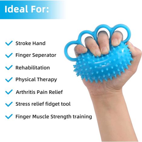 balles d'exercice pour les mains, balles de thérapie pour les doigts - renforcement de la préhension, amélioration de la flexibilité, balles anti-stress, appareil de musculation pour les poignets (1/4)