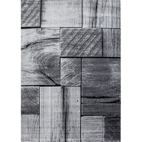 PARQUET - Tapis a effet parquet en bois - Nuance de Gris (80x150cm) (1/5)