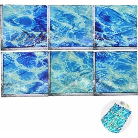 YMYNY 6pcs Auto-adhésif Antidérapant Autocollants pour Baignoires Grands Stickers Salle de Bain Antidérapants Douche Baignoire carrés piscine modèle (1/4)