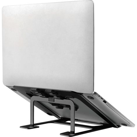 Neomounts NSLS085BLACK Soporte para portátil, 10-17 pulgadas, máx. 5 kg, 6 posiciones de altura, plegable, negro (1/5)