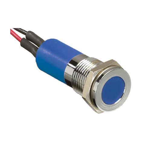 Voyant LED lumineux Bleu RS PRO, dia. 14mm, 6 36V c.c., IP67 ( Prix pour 1 )