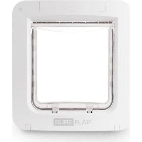 Chatière connectée à puce électronique – Dimensions 178 mm x 170 mm – Compatible avec application smartphone – Blanc – Sureflap (1/5)