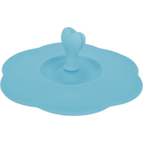 Silikondeckel, staubdicht, hitzebeständig, für Heiß- und Kaltgetränkebecher, Küchen- und Haushaltsbecher, blau (1/5)