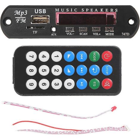 Kabelloses Bluetooth-MP3-Decoder-Modul, Audio-Radio-Modul mit Unterstützung für TF, AUX und FM