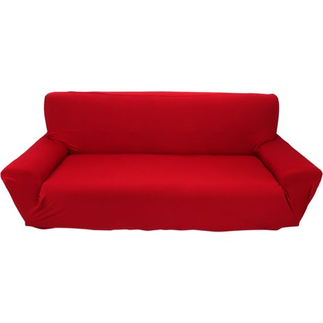 Copridivano 3 Posti Elasticizzato – Bordeaux, Antiscivolo e Lavabile – 92% Poliestere 8% Elastan – Design Elegante – Ideale per Soggiorno e Ufficio (190-230 cm) (1/5)