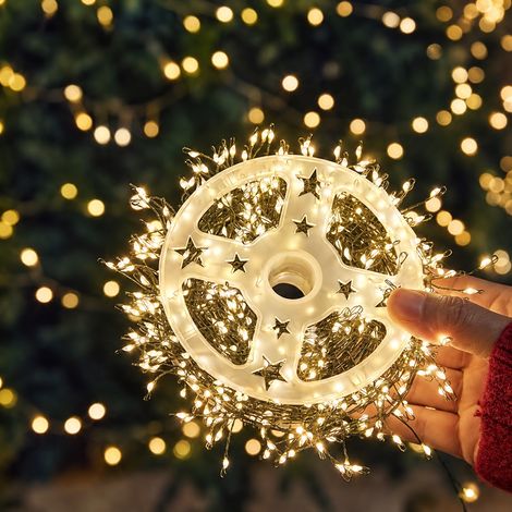 Guirlande pétard blanc chaud 75 mètres 2000 LED modèle à prise US 31V fil cuivre décor Noël 200 g – Livraison gratuite