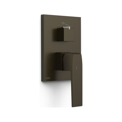 Mitigeur douche pour boîtier encastré Rapid‑box 2 voies Noir Bronze - TRES 20228110KMB