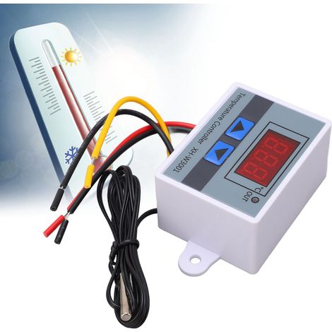 Digitaler Temperaturregler XH-W3001, Miniatur-Temperaturregler, mikrocomputergesteuerter intelligenter Temperaturregler mit Digitalanzeige, 12 V, 120 W (1/5)